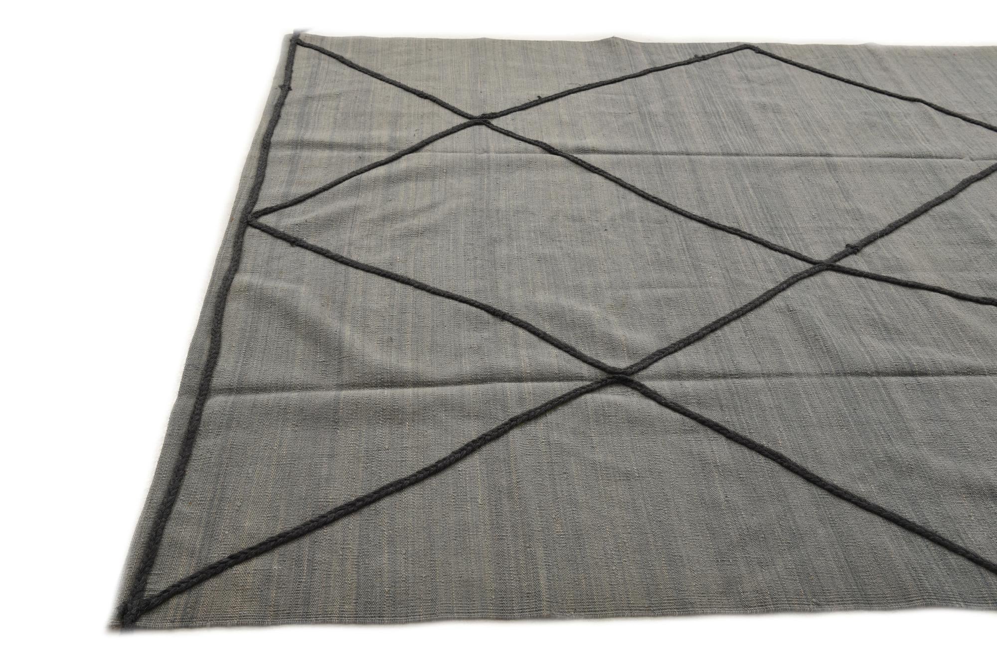 6' 9 x 9' 4 Hand Knotted Moroccan Wool Rug