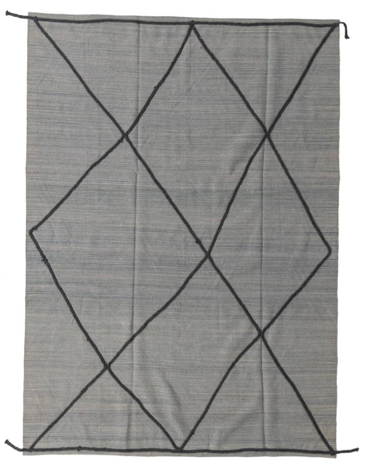 Detail image of 6' 9 x 9' 4 Hand Knotted Moroccan Wool Rug