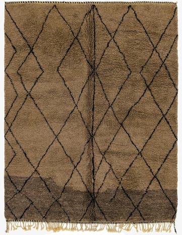 7' 3 x 9' 2 Hand Knotted Moroccan Wool Rug