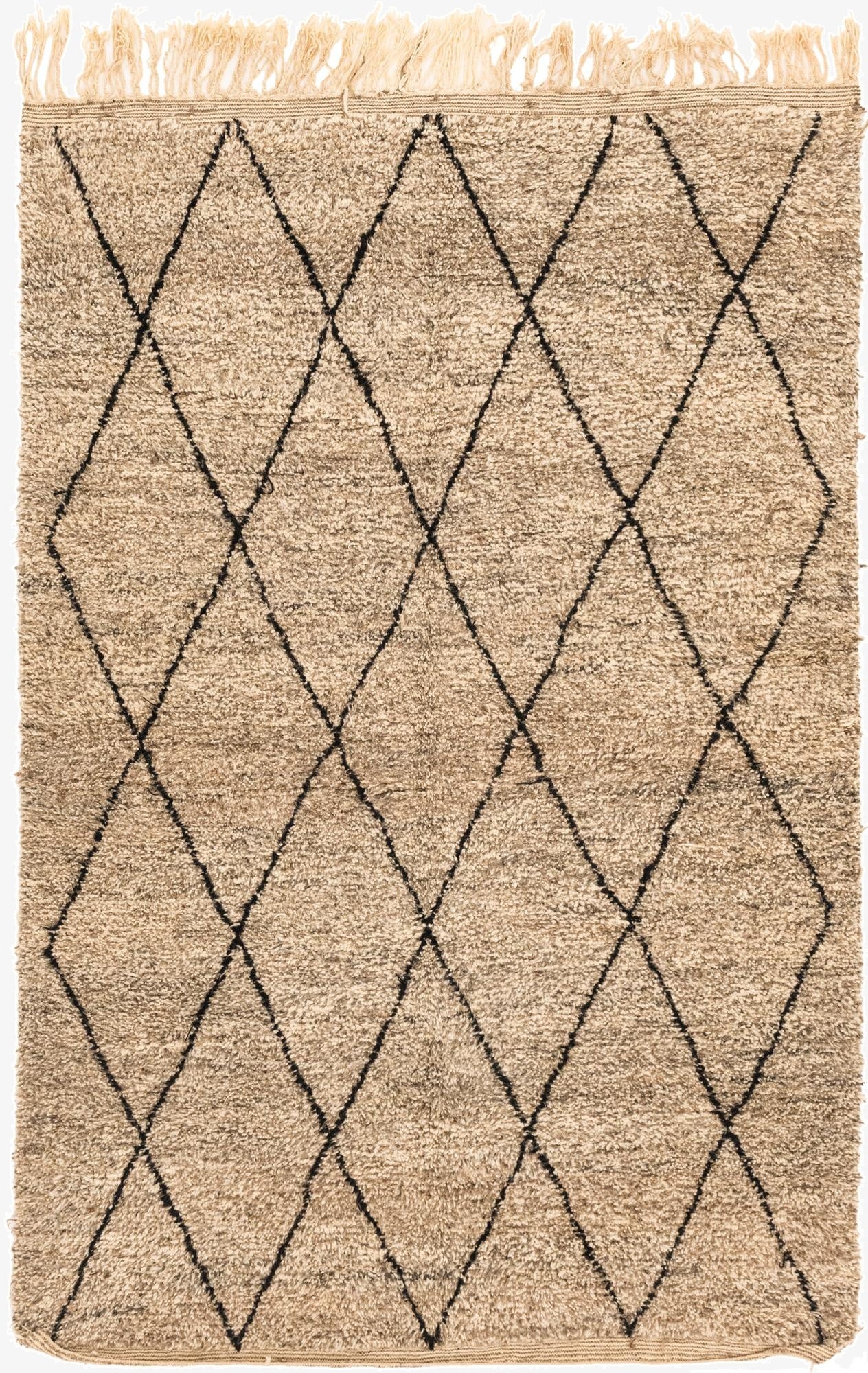 6' 7 x 9' 11  Hand Knotted Moroccan Wool Rug