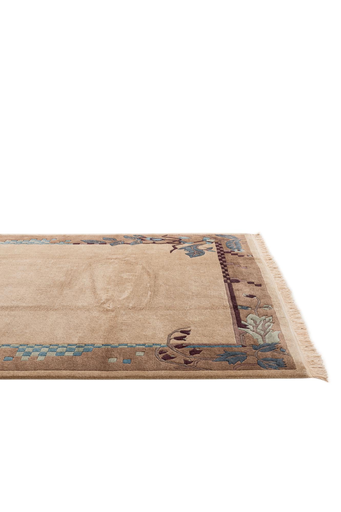6' 7 x 9' 6 Hand Knotted Nepal Wool Rug