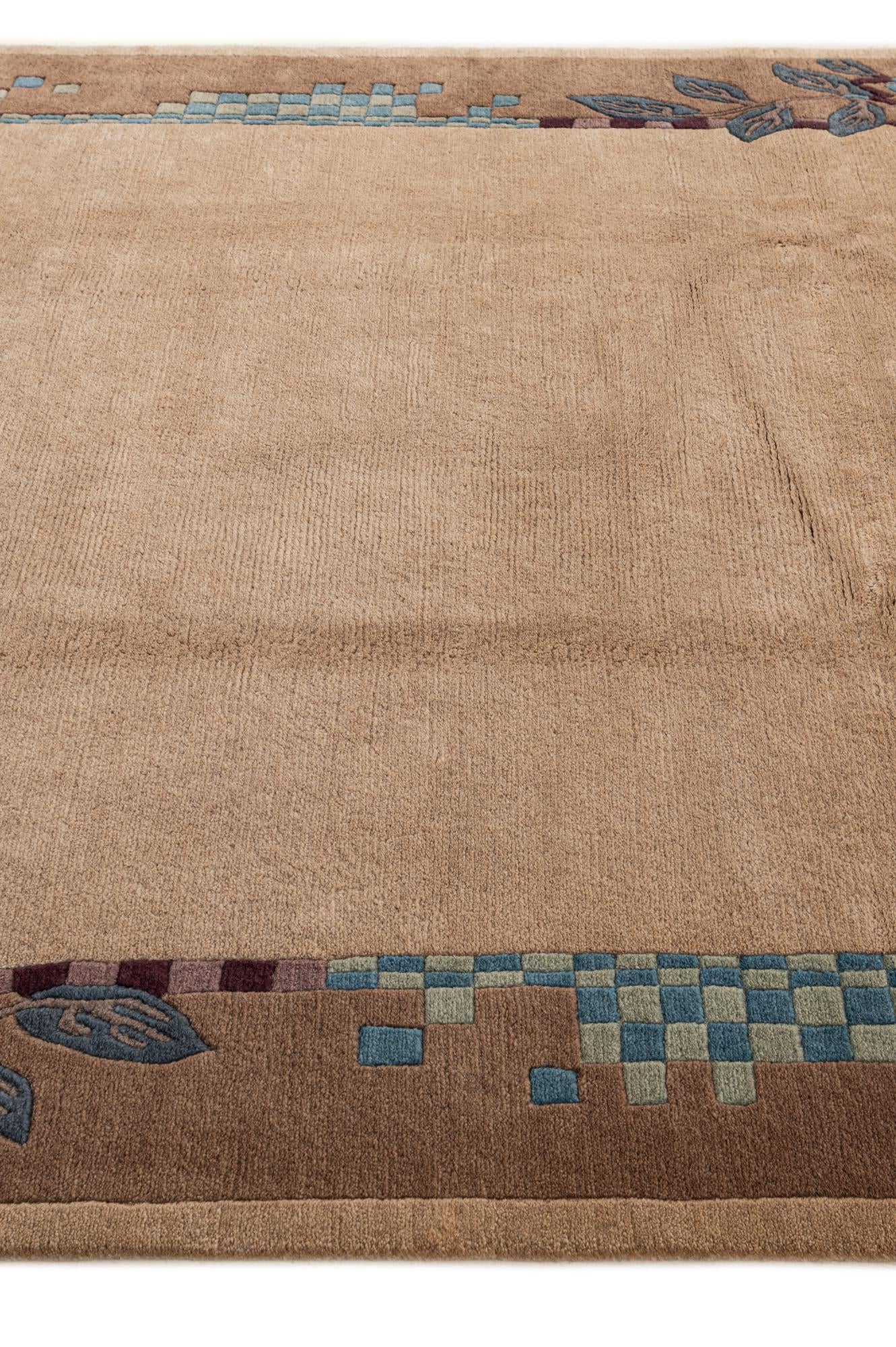 6' 7 x 9' 6 Hand Knotted Nepal Wool Rug
