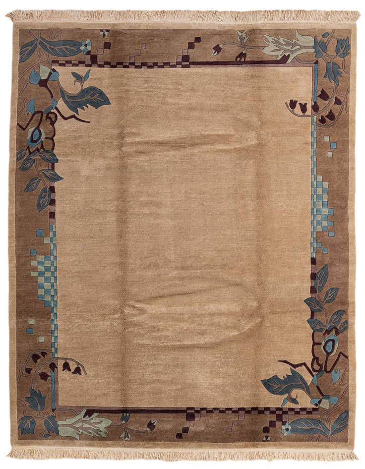 Detail image of 6' 7 x 9' 6 Hand Knotted Nepal Wool Rug