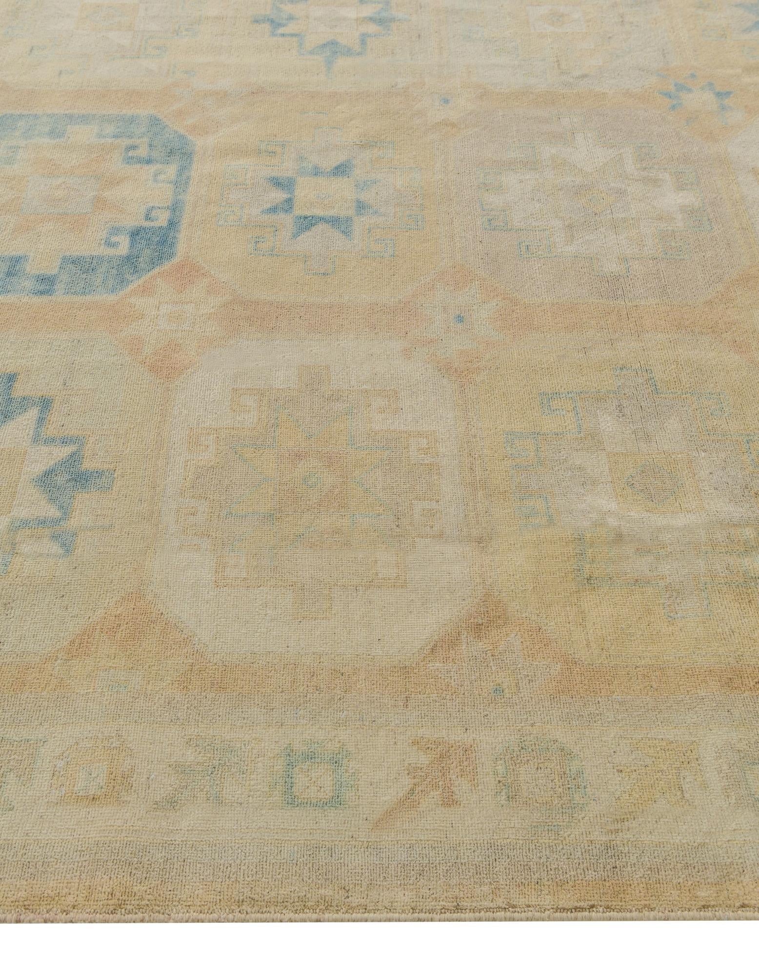 7' 11 x 9' 11 Hand Knotted Oushak Wool Rug