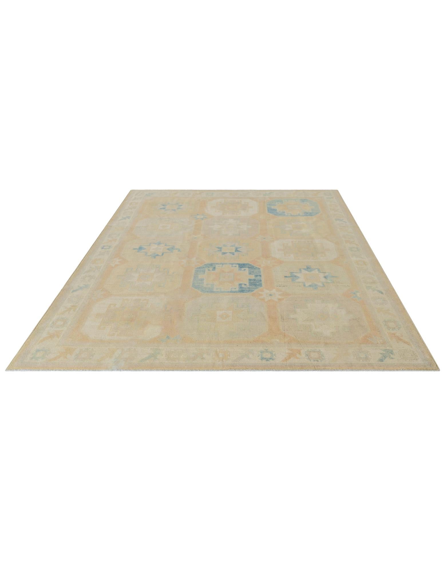 7' 11 x 9' 11 Hand Knotted Oushak Wool Rug