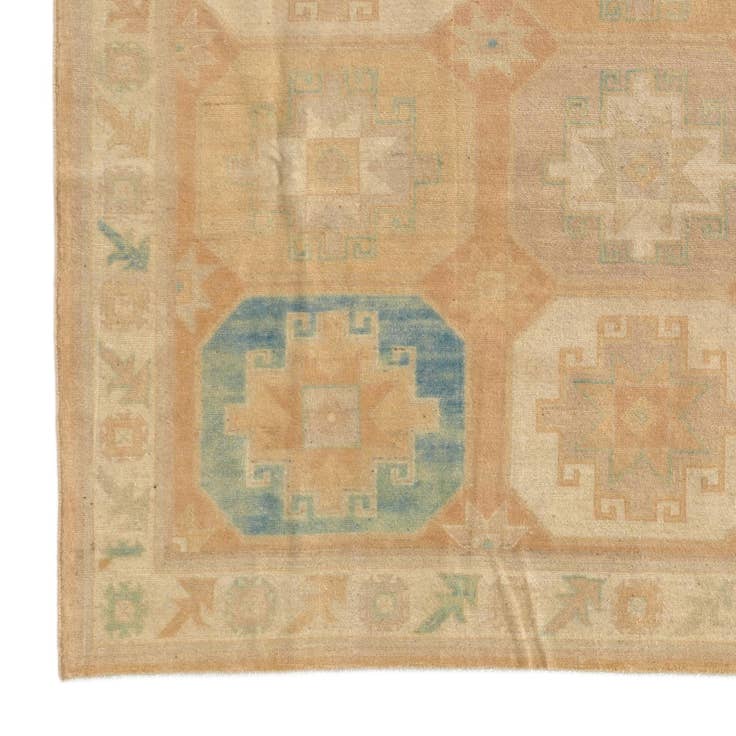 Detail image of 7' 11 x 9' 11 Hand Knotted Oushak Wool Rug