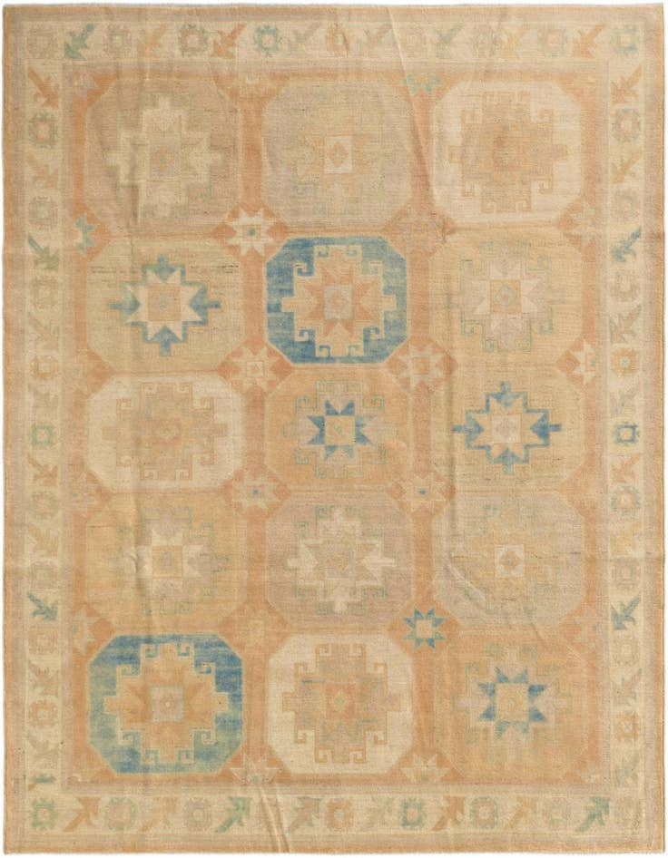 Detail image of 7' 11 x 9' 11 Hand Knotted Oushak Wool Rug