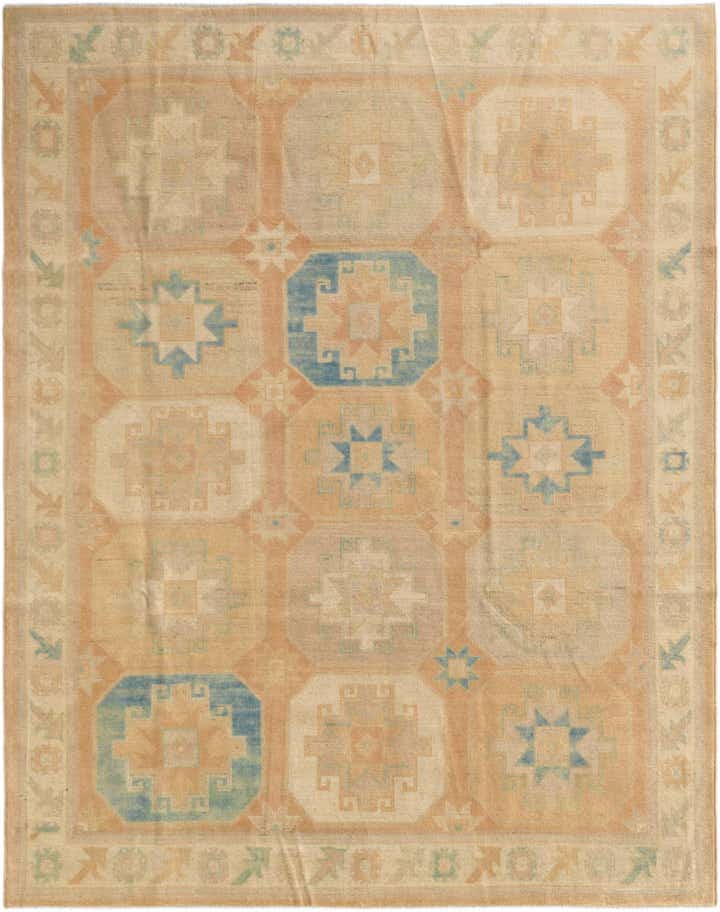 7' 11 x 9' 11 Hand Knotted Oushak Wool Rug