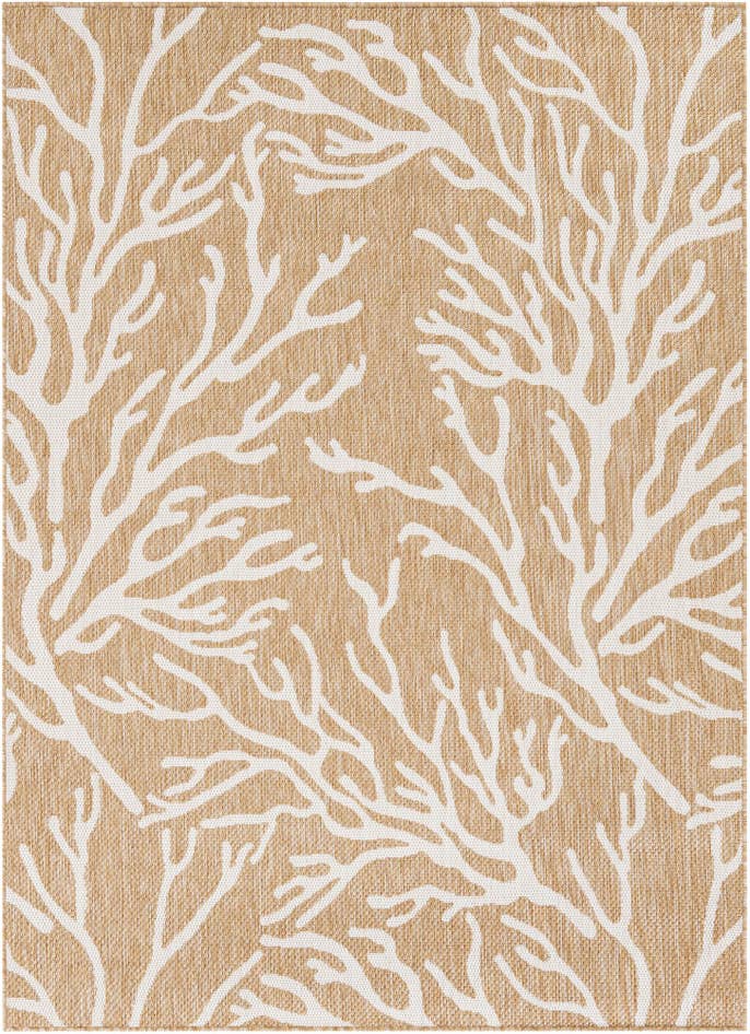 Detail image of 5' 3 x 7' Easy-Clean Coastal Indoor / Outdoor Rug
