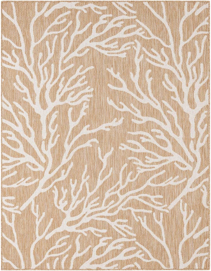Detail image of 5' 3 x 8' Easy-Clean Coastal Indoor / Outdoor Rug