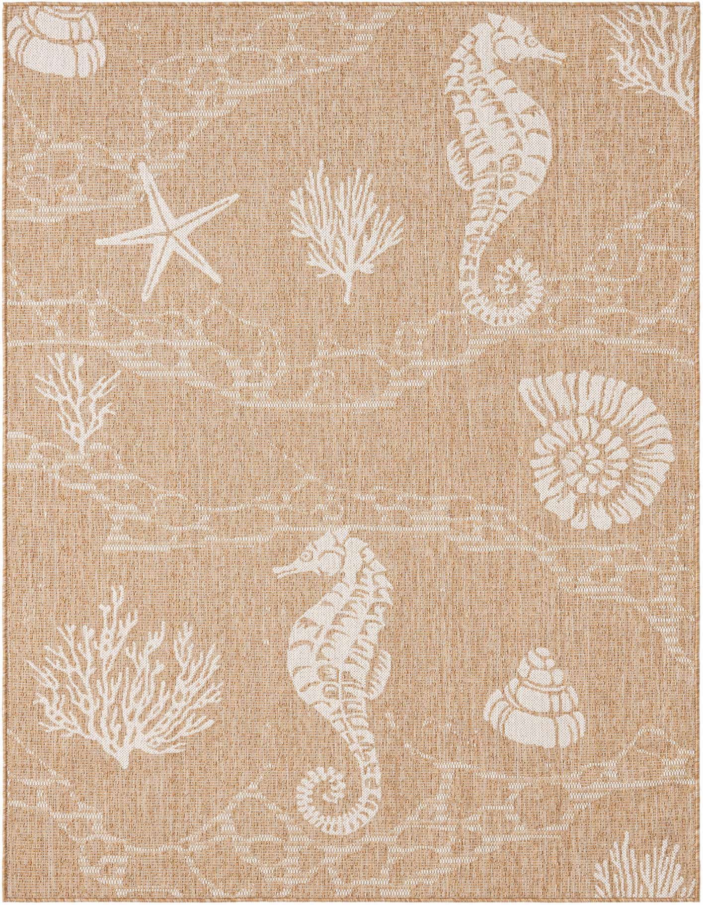 5' 3 x 8' Easy-Clean Coastal Indoor / Outdoor Rug