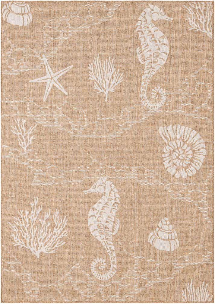 5' 3 x 8' Easy-Clean Coastal Indoor / Outdoor Rug