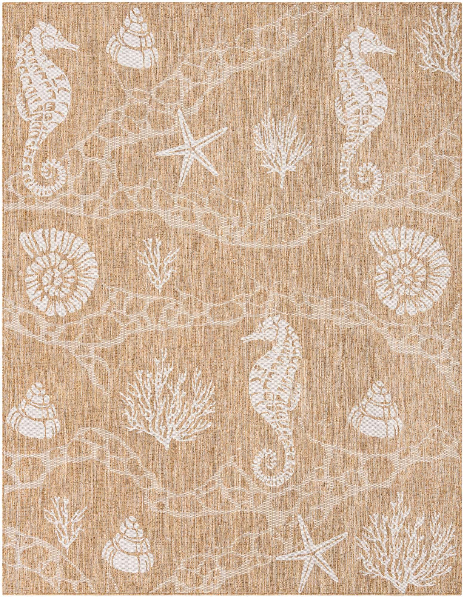 7' 10 x 10' Easy-Clean Coastal Indoor / Outdoor Rug