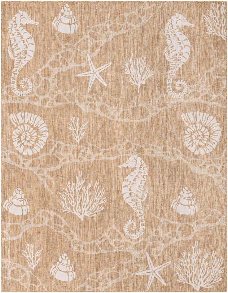 Detail image of 7' 10 x 10' Easy-Clean Coastal Indoor / Outdoor Rug