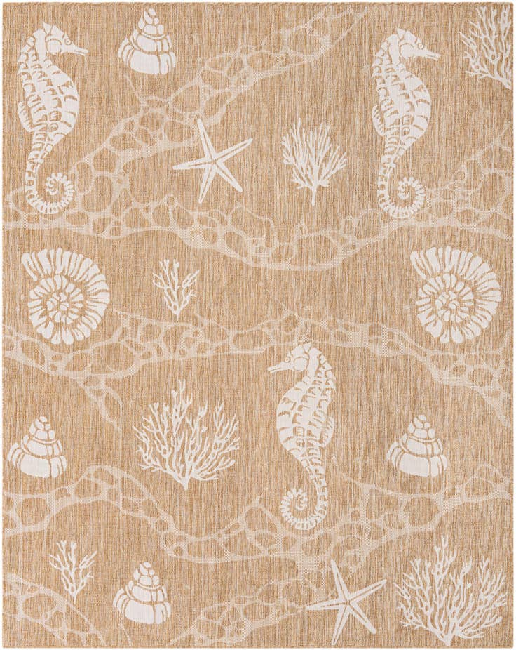 Detail image of 7' 10 x 10' Easy-Clean Coastal Indoor / Outdoor Rug