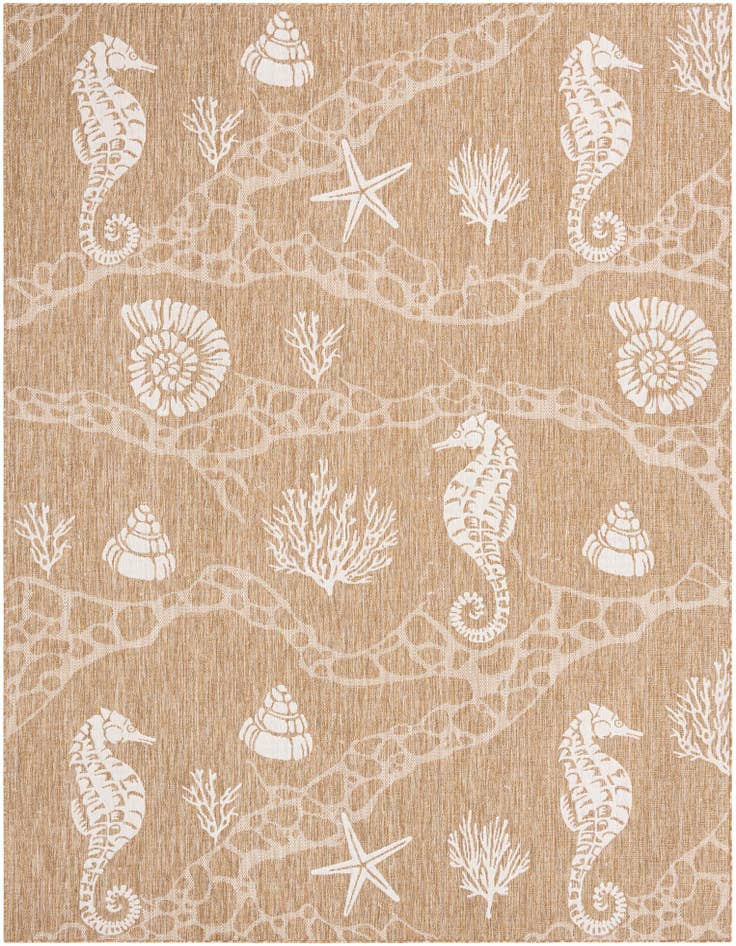 Detail image of 9' x 12' Easy-Clean Coastal Indoor / Outdoor Rug