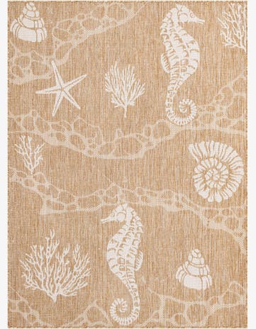 5' 3 x 7' Easy-Clean Coastal Indoor / Outdoor Rug