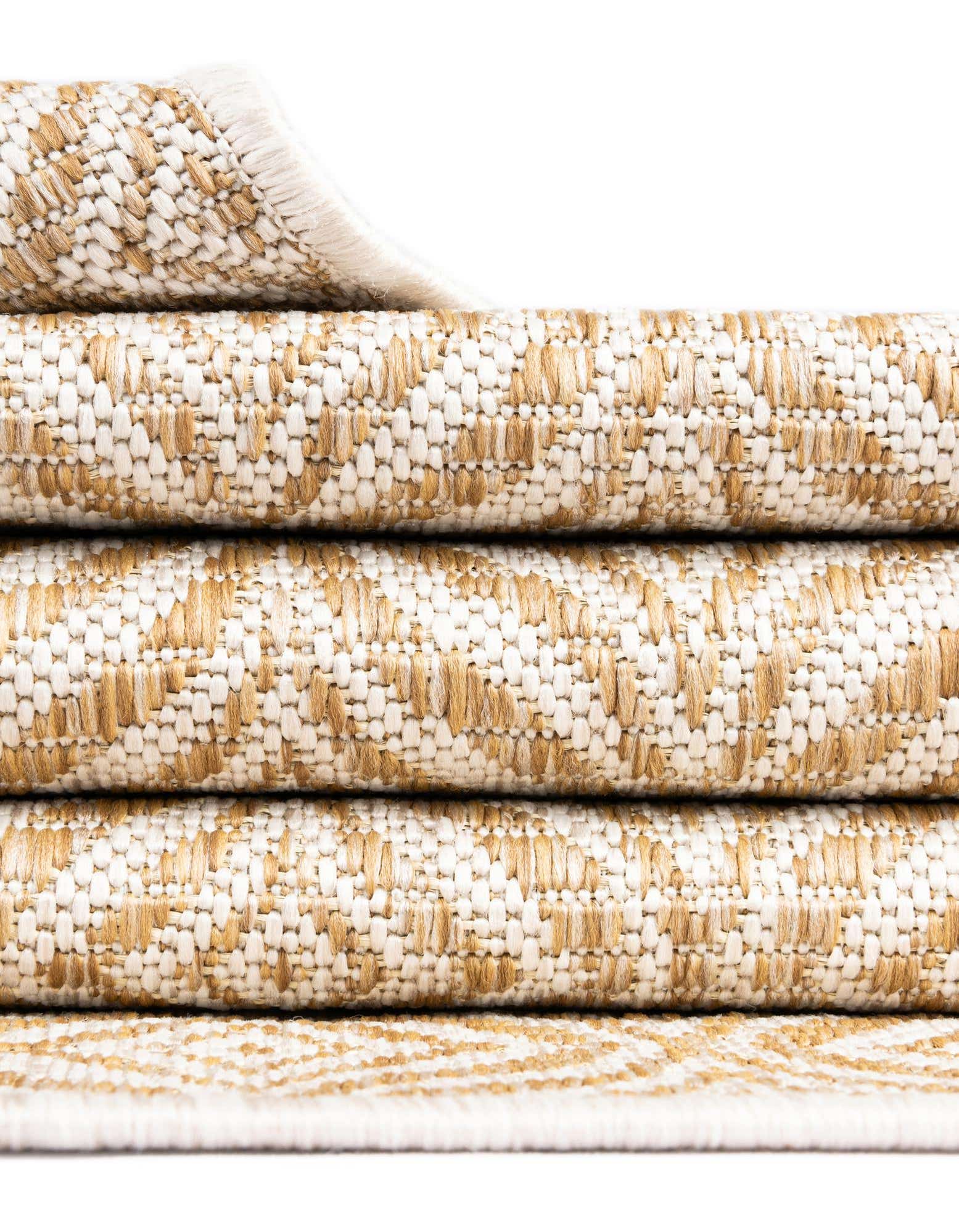 Custom Taupe Easy-Clean Lattice Indoor / Outdoor Rug