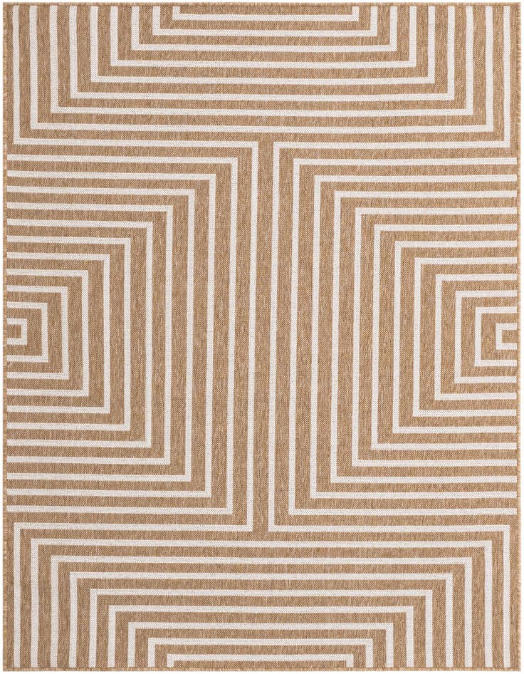 Detail image of 5' 3 x 7' Easy-Clean Modern Indoor / Outdoor Rug