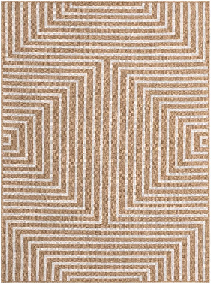 Detail image of 5' 3 x 7' Easy-Clean Modern Indoor / Outdoor Rug