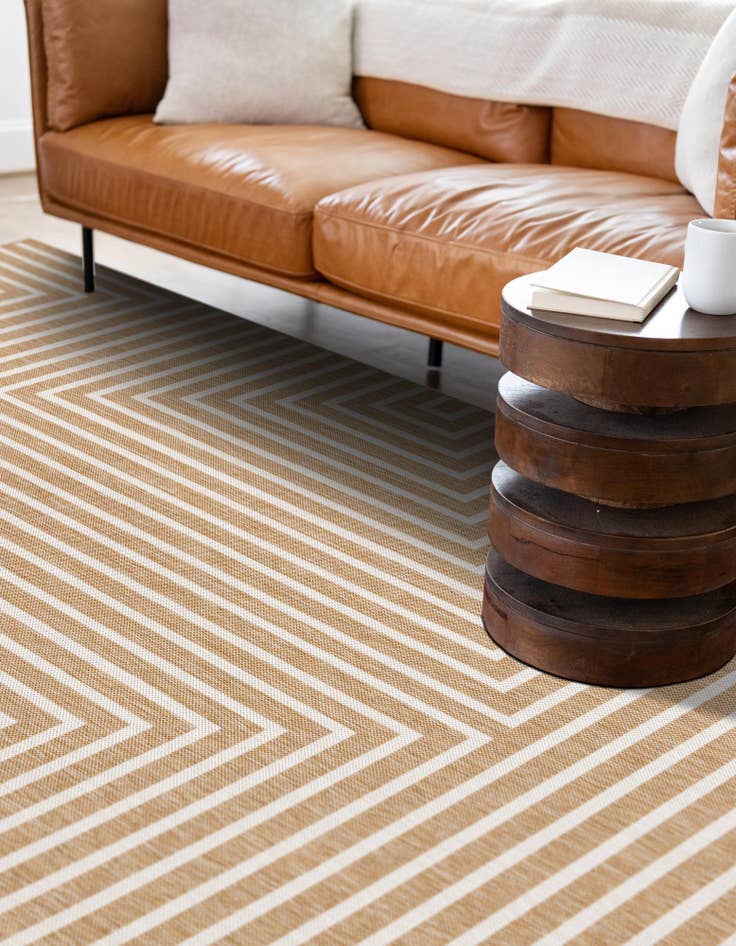 Detail image of 10' x 14'  Washable Modern Indoor / Outdoor Rug