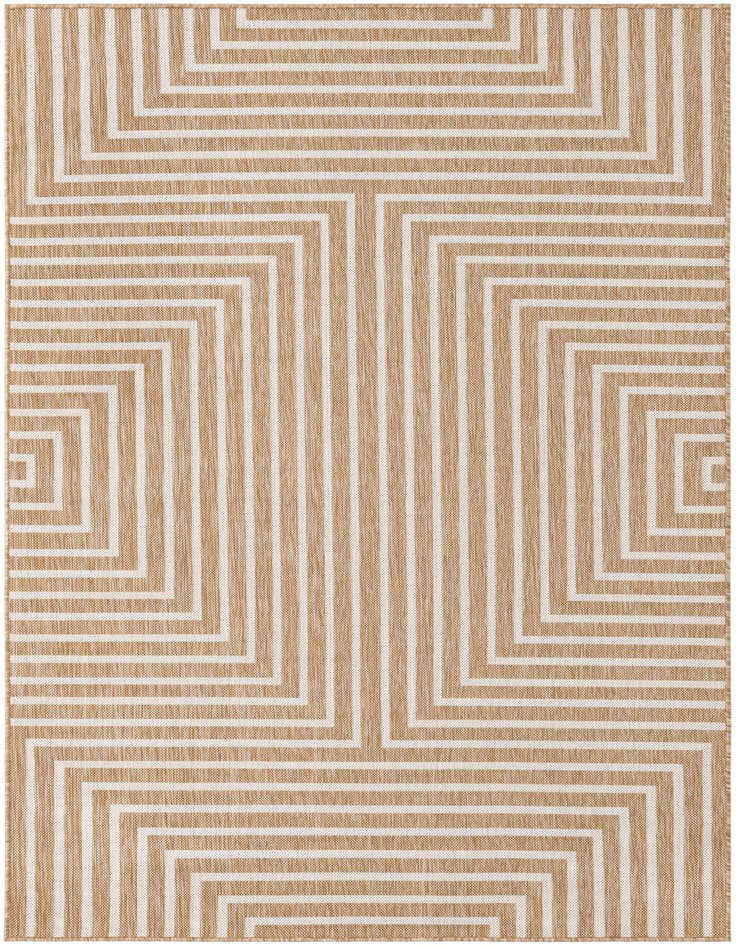 Detail image of 5' 3 x 8' Easy-Clean Modern Indoor / Outdoor Rug