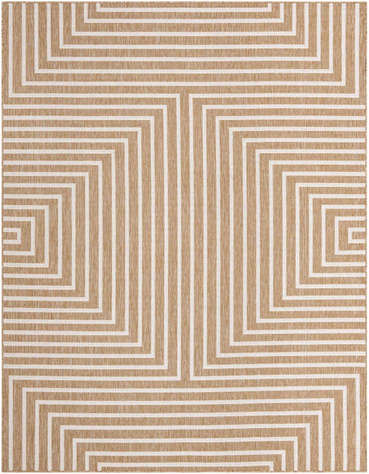 Detail image of 7' 10 x 10' Easy-Clean Modern Indoor / Outdoor Rug