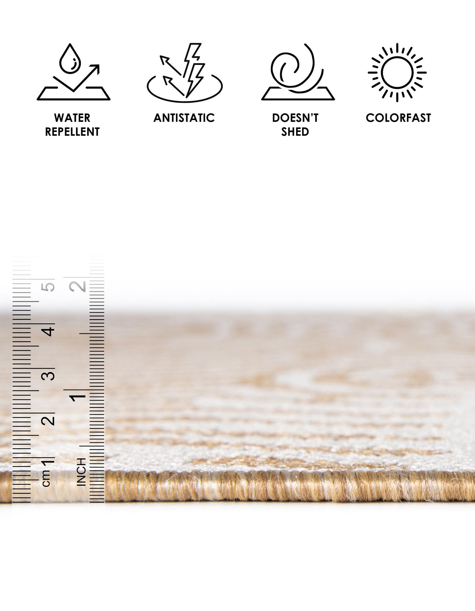 2' x 3' Easy-Clean Modern Indoor / Outdoor Rug