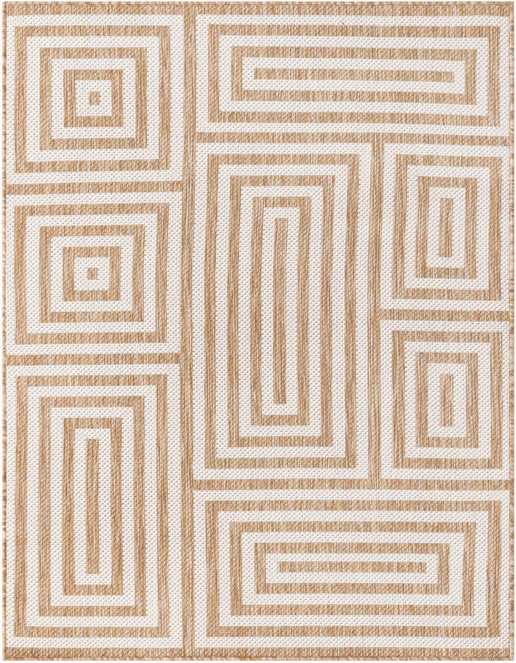 Detail image of 4' x 6' Easy-Clean Modern Indoor / Outdoor Rug