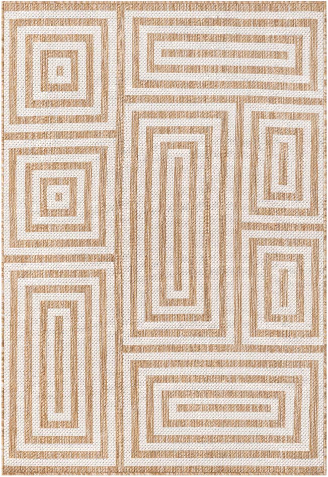 Detail image of 4' x 6' Easy-Clean Modern Indoor / Outdoor Rug