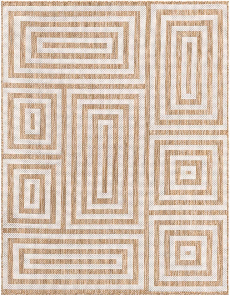 Detail image of 5' 3 x 7' Easy-Clean Modern Indoor / Outdoor Rug