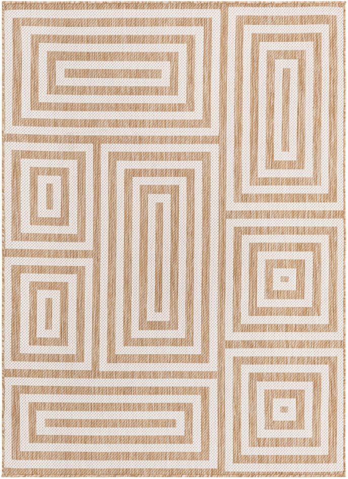 Detail image of 5' 3 x 7' Easy-Clean Modern Indoor / Outdoor Rug