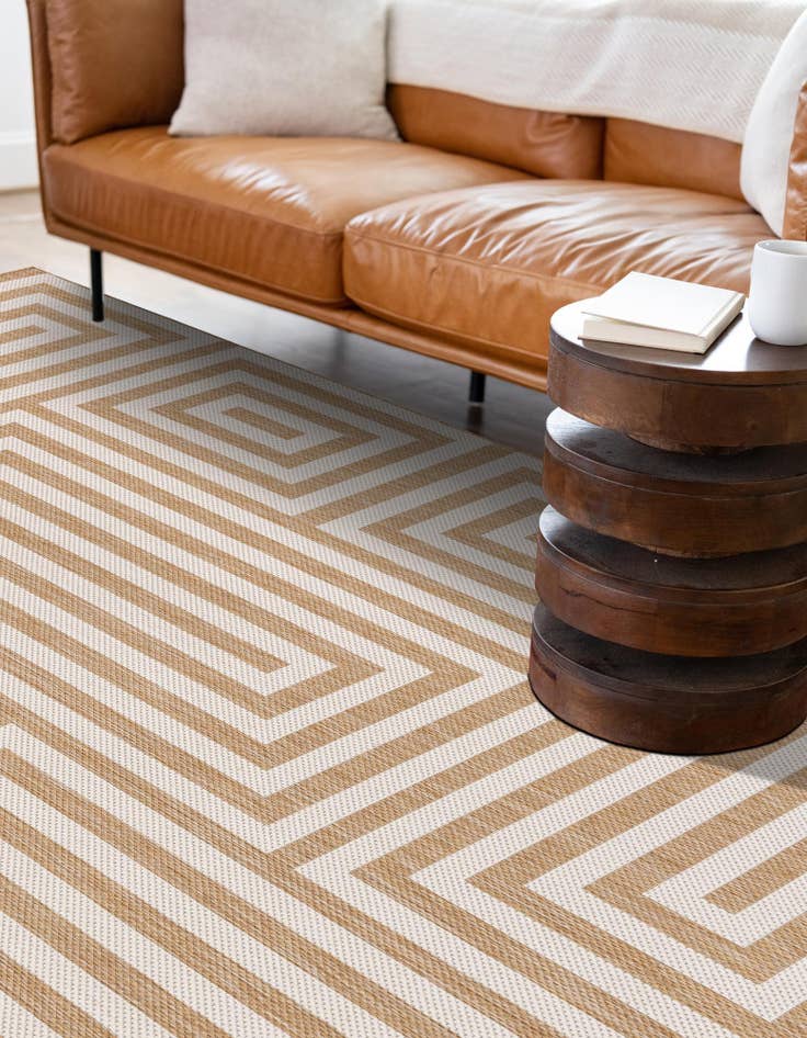 Detail image of 4' x 6'  Washable Modern Indoor / Outdoor Rug