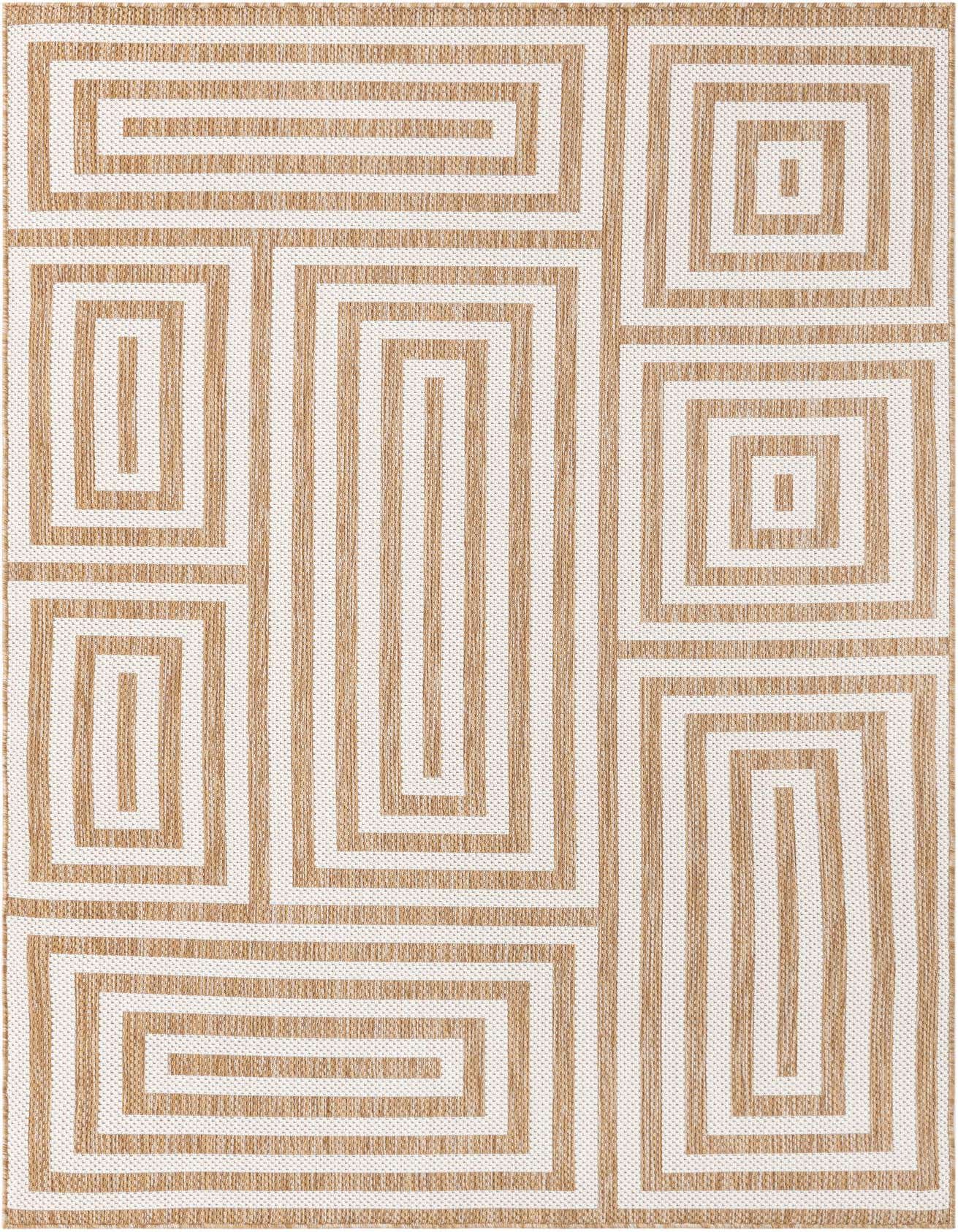 5' 3 x 8' Easy-Clean Modern Indoor / Outdoor Rug