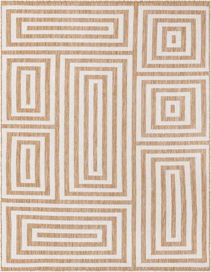 Detail image of 5' 3 x 8' Easy-Clean Modern Indoor / Outdoor Rug
