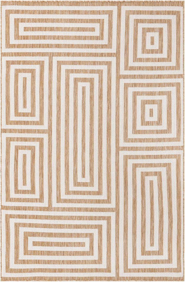 Detail image of 5' 3 x 8' Easy-Clean Modern Indoor / Outdoor Rug