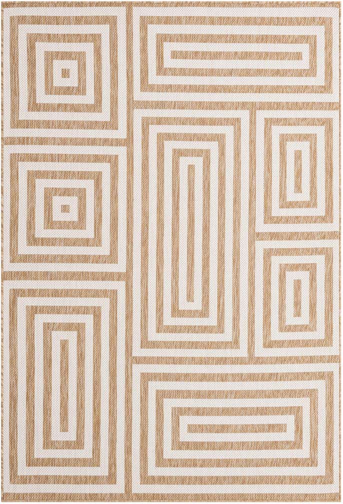 6' x 9' Easy-Clean Modern Indoor / Outdoor Rug