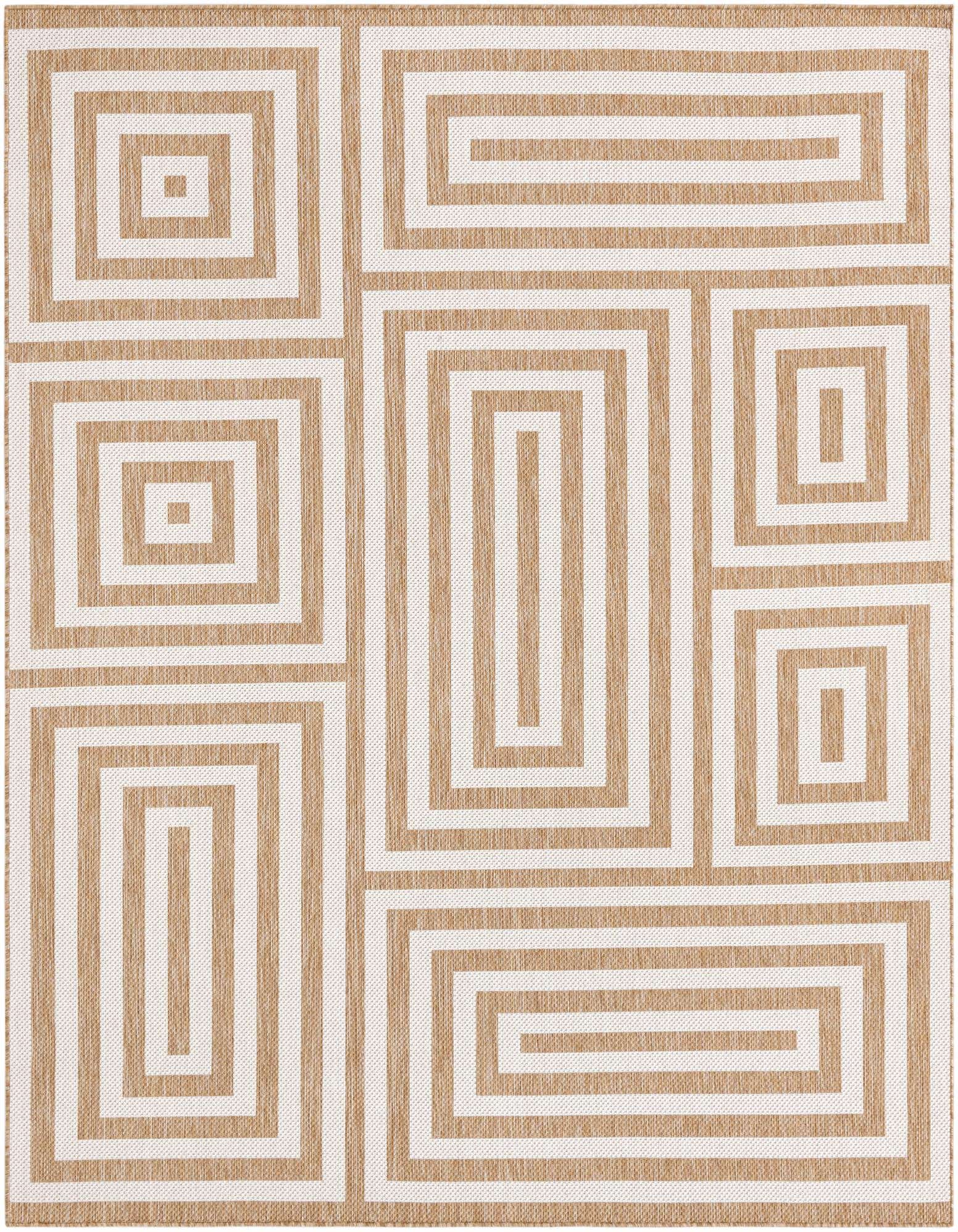 7' 10 x 10' Easy-Clean Modern Indoor / Outdoor Rug