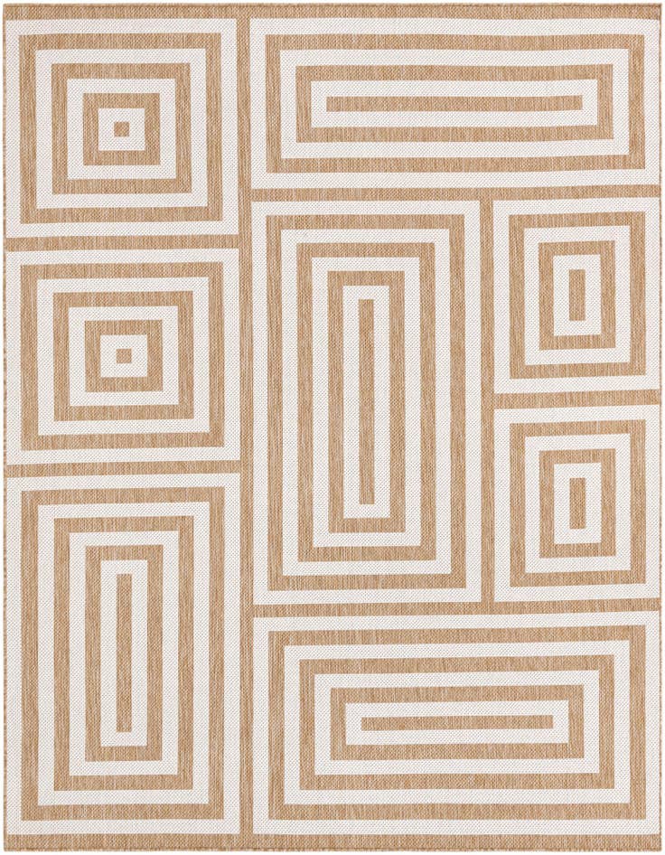 Detail image of 7' 10 x 10' Easy-Clean Modern Indoor / Outdoor Rug
