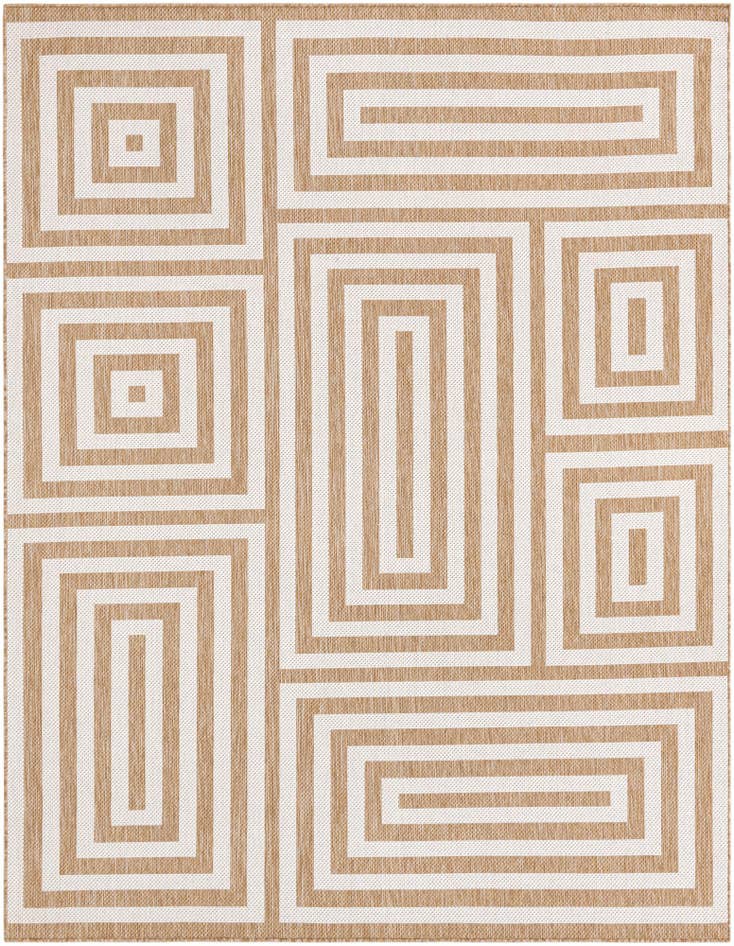 Detail image of 7' 10 x 10' Easy-Clean Modern Indoor / Outdoor Rug