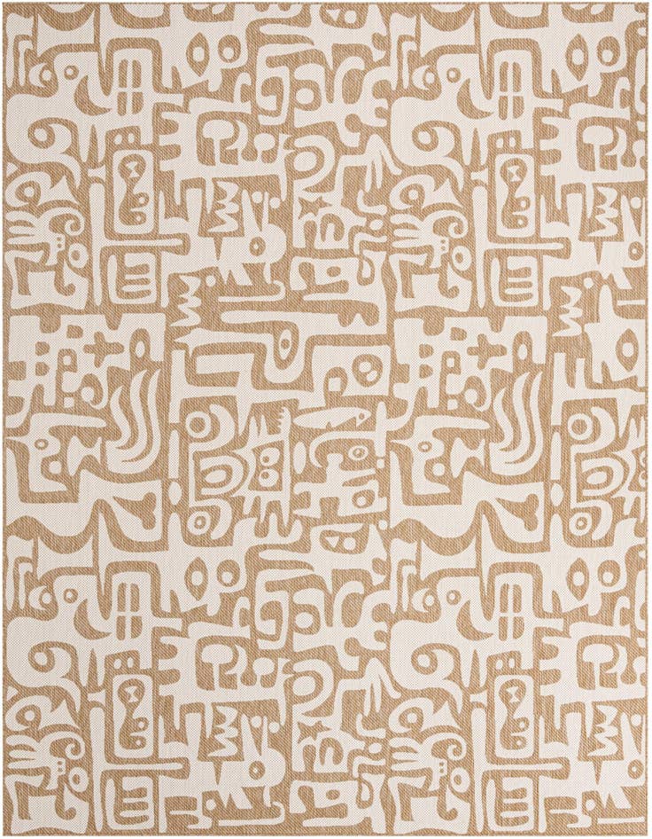 Detail image of 10' x 14' Easy-Clean Modern Indoor / Outdoor Rug