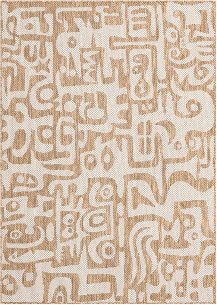 5' 3 x 7' Easy-Clean Modern Indoor / Outdoor Rug