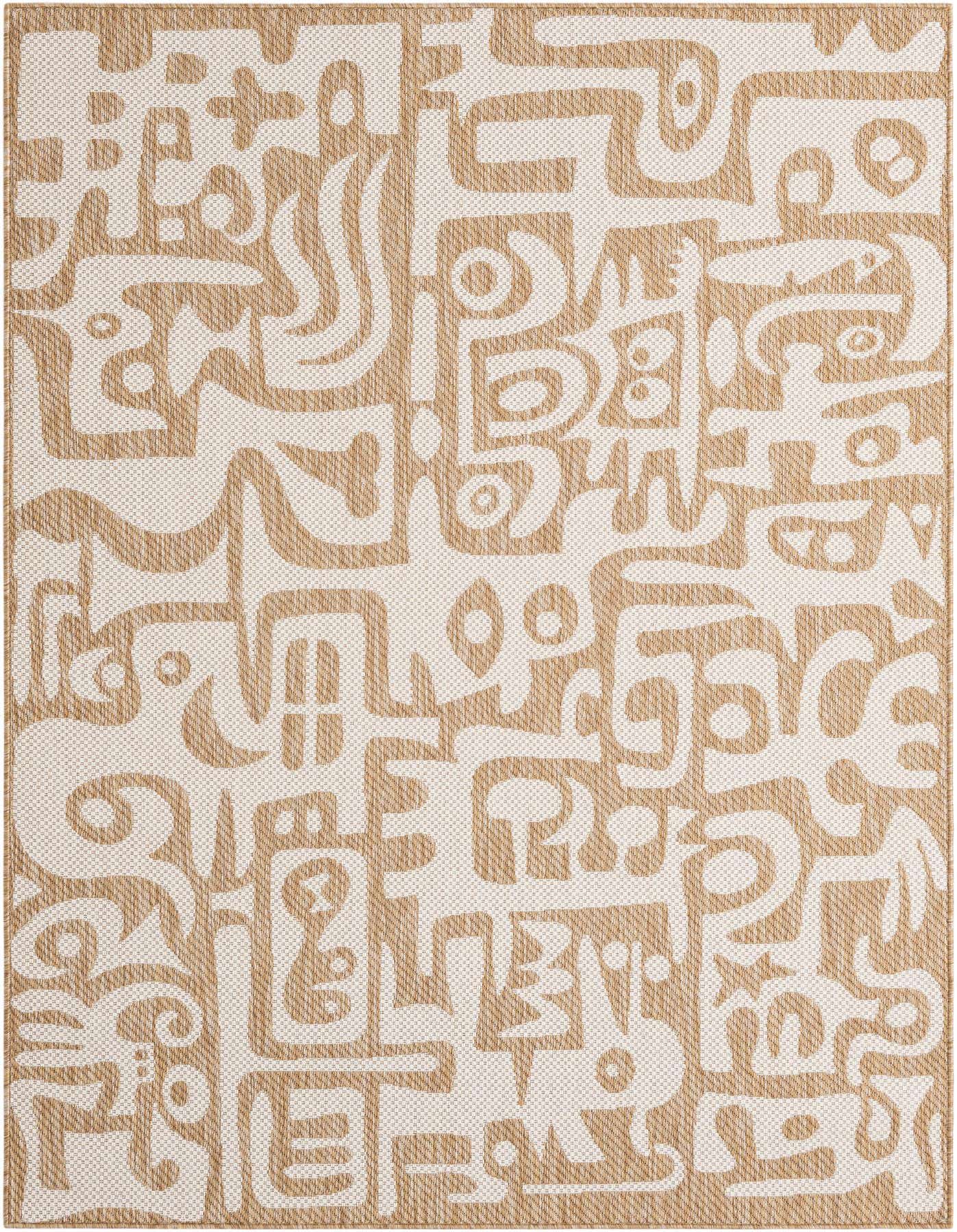 5' 3 x 8' Easy-Clean Modern Indoor / Outdoor Rug