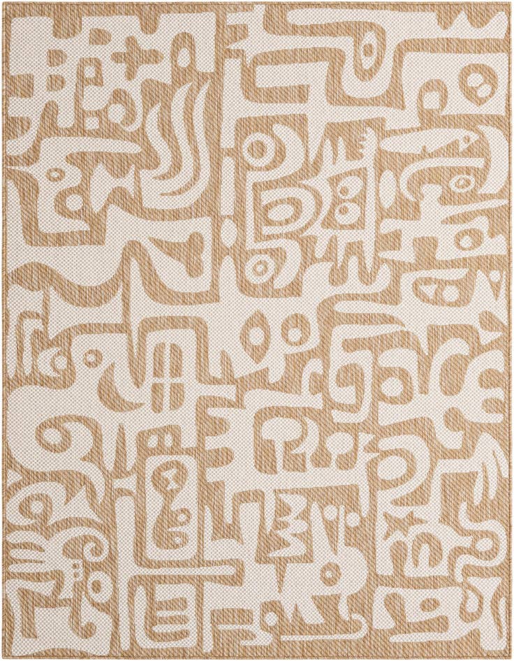 Detail image of 5' 3 x 8' Easy-Clean Modern Indoor / Outdoor Rug