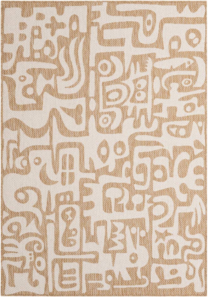 Detail image of 5' 3 x 8' Easy-Clean Modern Indoor / Outdoor Rug