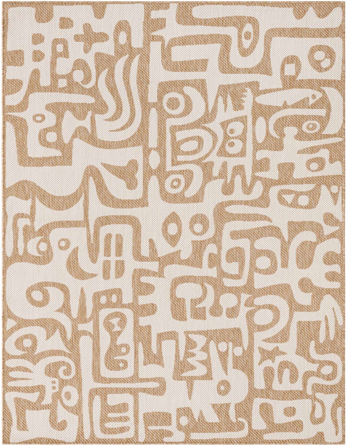 6' x 9' Easy-Clean Modern Indoor / Outdoor Rug