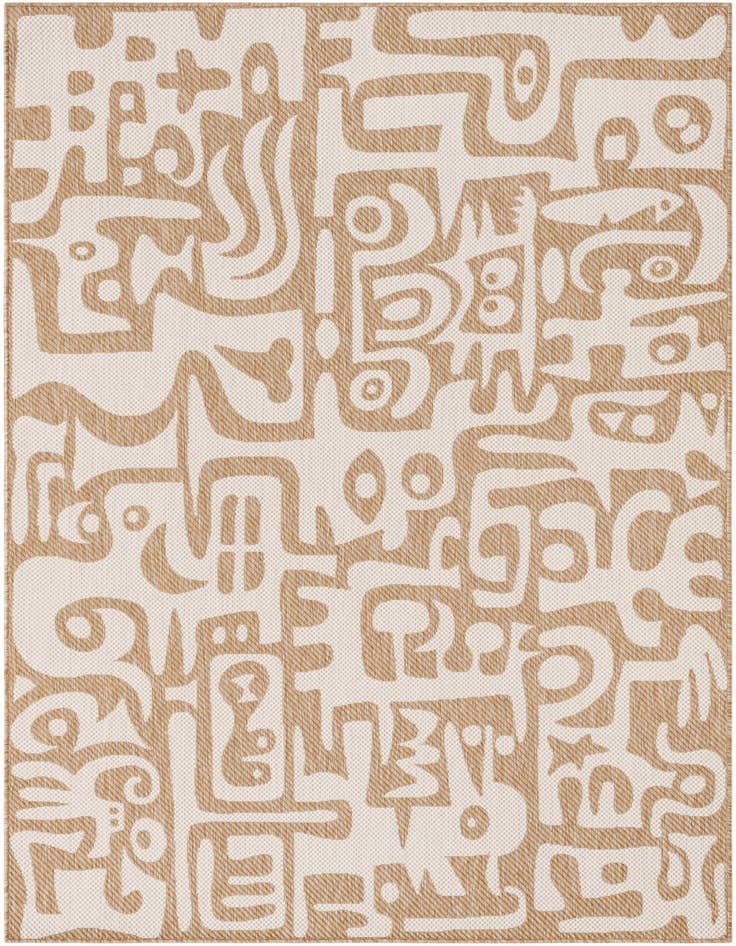 Detail image of 6' x 9' Easy-Clean Modern Indoor / Outdoor Rug