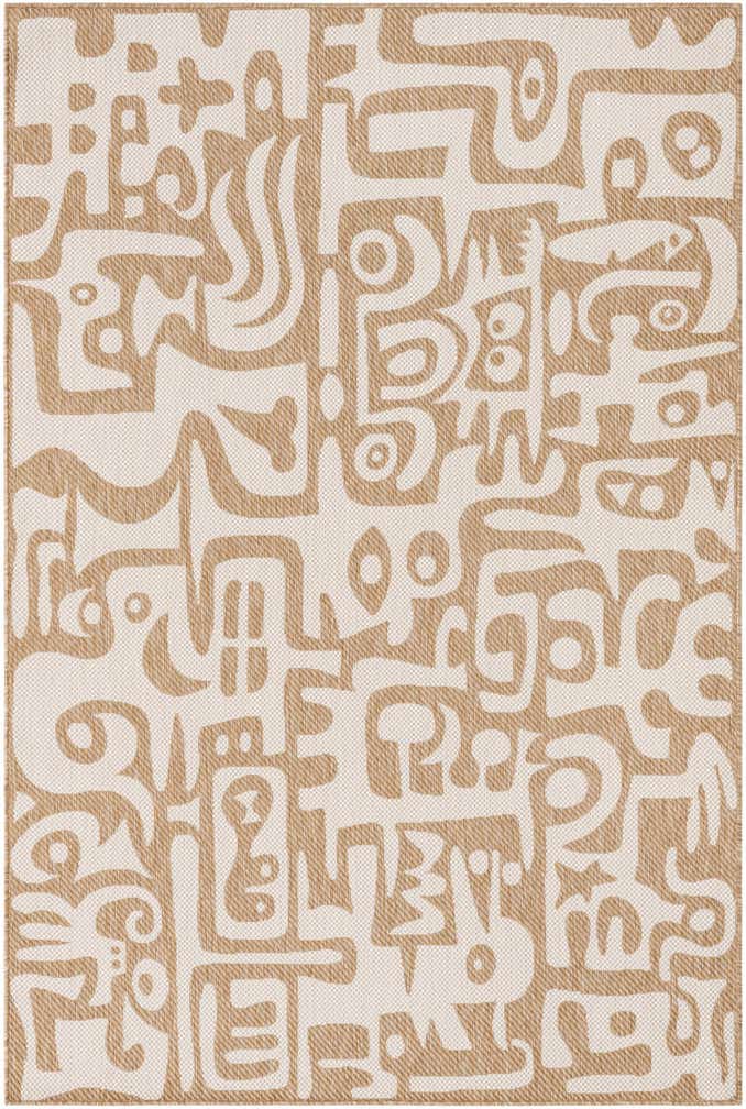 6' x 9' Easy-Clean Modern Indoor / Outdoor Rug