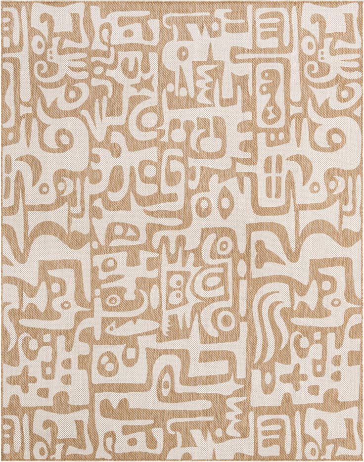 Detail image of 7' 10 x 10' Easy-Clean Modern Indoor / Outdoor Rug