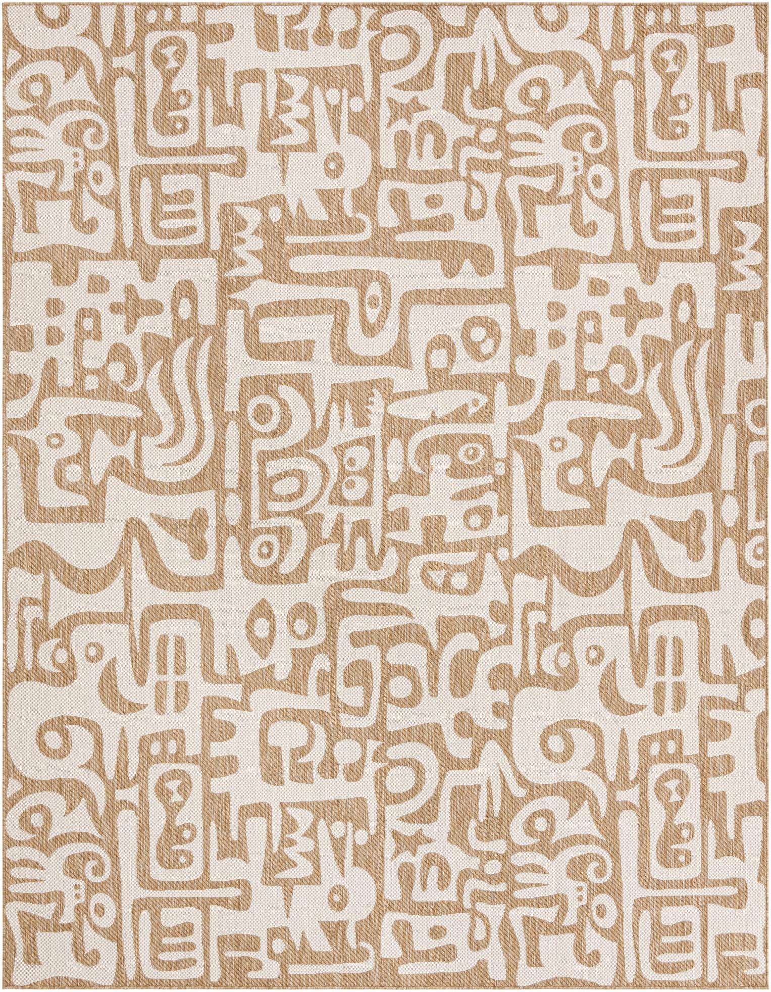 9' x 12' Easy-Clean Modern Indoor / Outdoor Rug